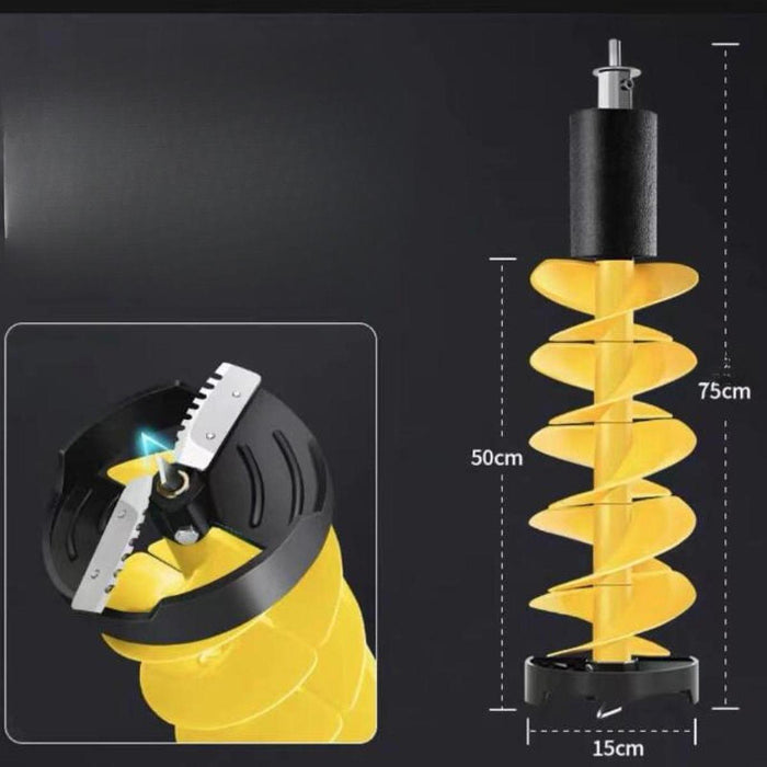 Crofta Ice Auger Bit Aluminum Alloy Ice Fishing Auger for Sea Fishing Winter Sports Yellow