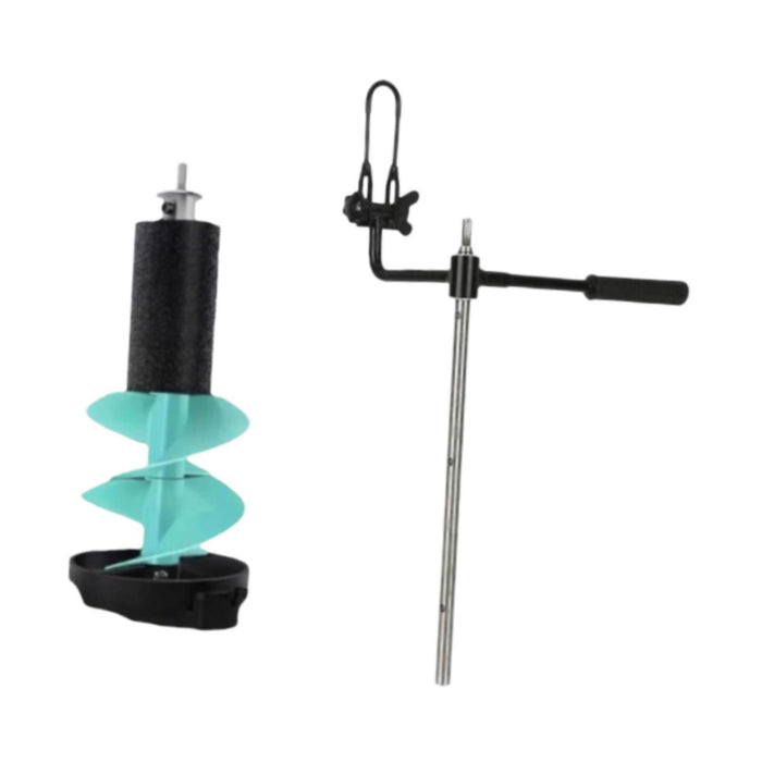 Crofta Ice Auger Aluminum Alloy Sturdy Portable Ice Drill Tool Ice Fishing Supplies 6 inch Short Blue