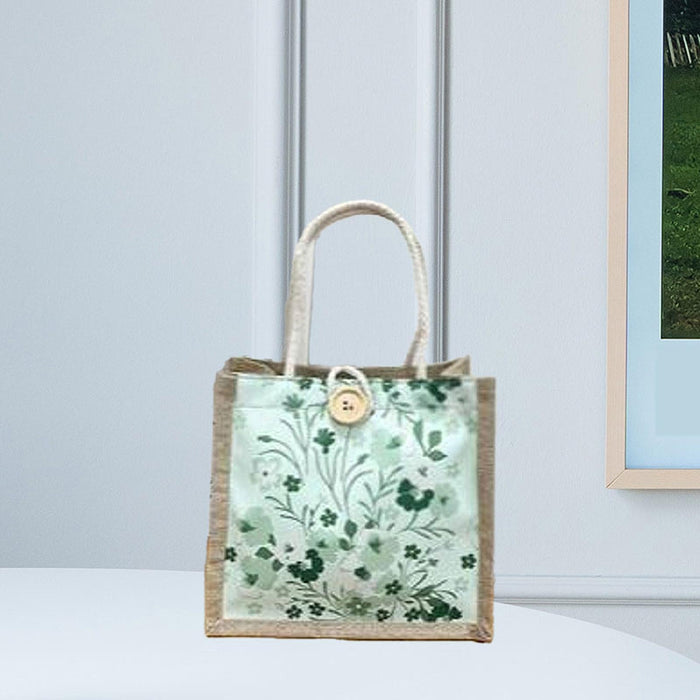 Crofta Womens Tote Bag Travel Tote Casual Handbag for Working Leisure Spring Summer Green with Button