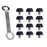 Crofta 12Pcs Rugby Studs M5 Soccer Studs for Competition Training Athletic Sneakers Height 6mm