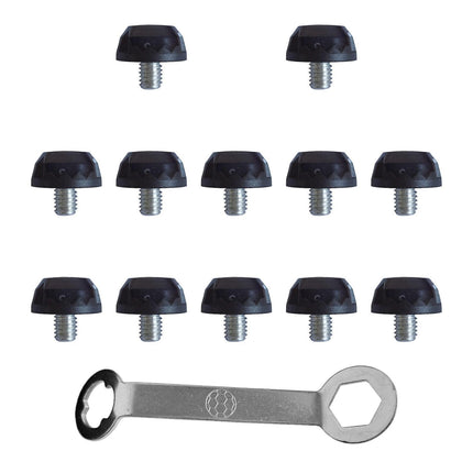 Crofta 12Pcs Rugby Studs M5 Soccer Studs for Competition Training Athletic Sneakers Height 6mm