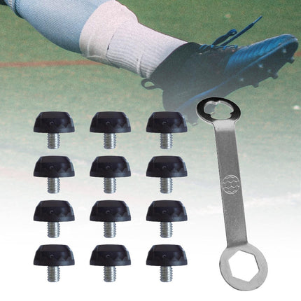 Crofta 12Pcs Rugby Studs M5 Soccer Studs for Competition Training Athletic Sneakers Height 6mm