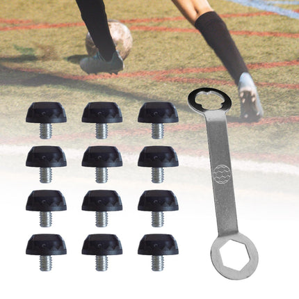 Crofta 12Pcs Rugby Studs M5 Soccer Studs for Competition Training Athletic Sneakers Height 6mm