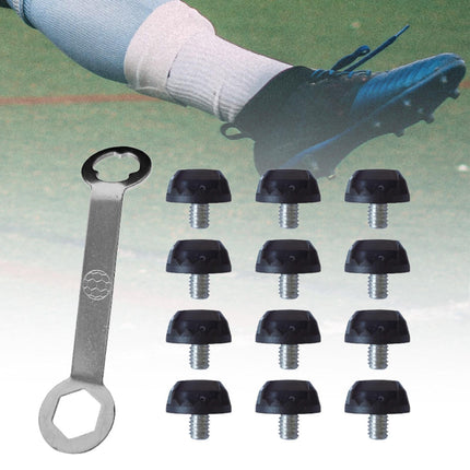 Crofta 12Pcs Rugby Studs M5 Soccer Studs for Competition Training Athletic Sneakers Height 6mm