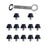 Crofta 12Pcs Rugby Studs M5 Soccer Studs for Competition Training Athletic Sneakers Height 9mm