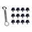 Crofta 12Pcs Rugby Studs M5 Soccer Studs for Competition Training Athletic Sneakers Height 9mm