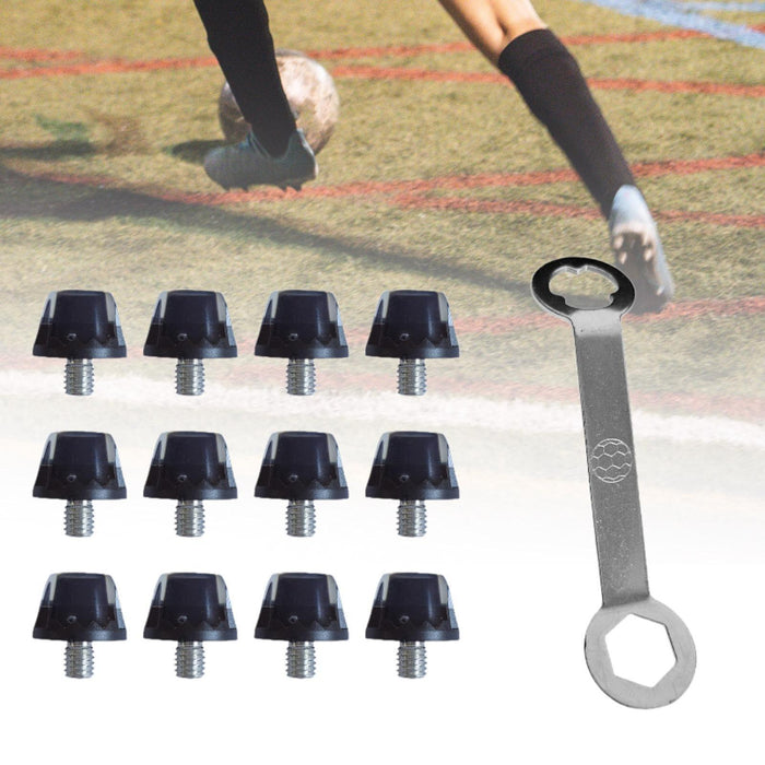 Crofta 12Pcs Rugby Studs M5 Soccer Studs for Competition Training Athletic Sneakers Height 9mm