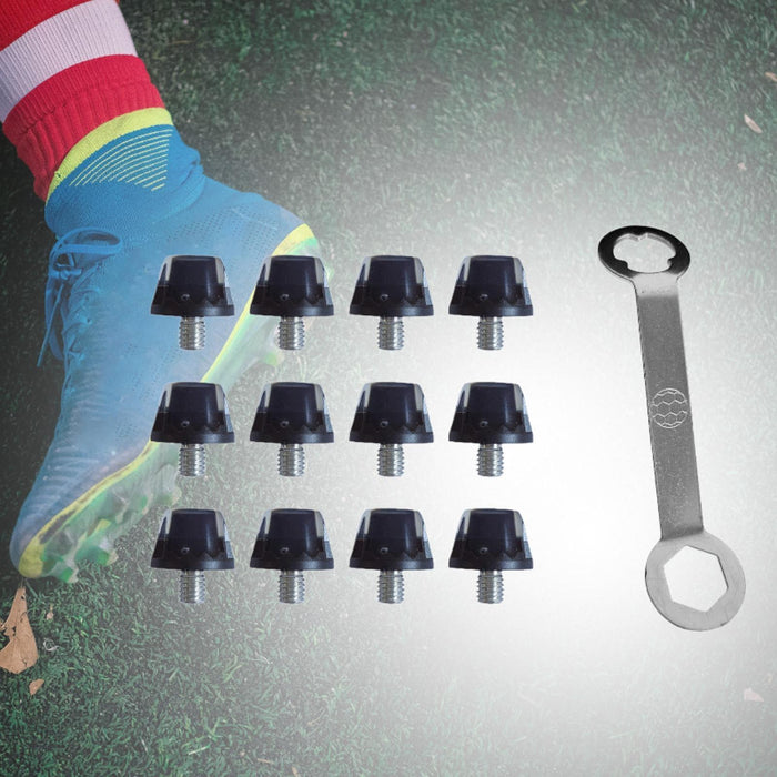 Crofta 12Pcs Rugby Studs M5 Soccer Studs for Competition Training Athletic Sneakers Height 9mm