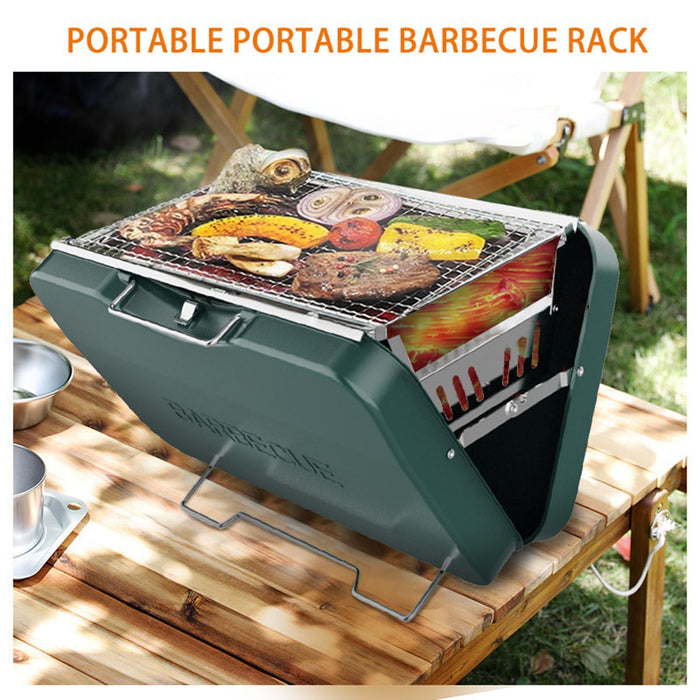 Crofta Foldable Grill Compact Stable Firepit Barbecue Grill for Outdoor Hiking Yard