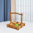 Crofta Bamboo Serving Tray Portable Snack Basket for Teahouse Restaurant Countertop