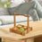 Crofta Bamboo Serving Tray Portable Snack Basket for Teahouse Restaurant Countertop