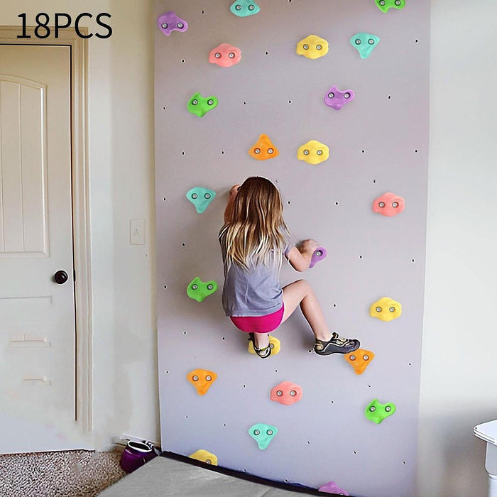 Crofta 18Pcs Rock Climbing Holds for Kids Play Towers Kids Toys Tree Climbing Holds