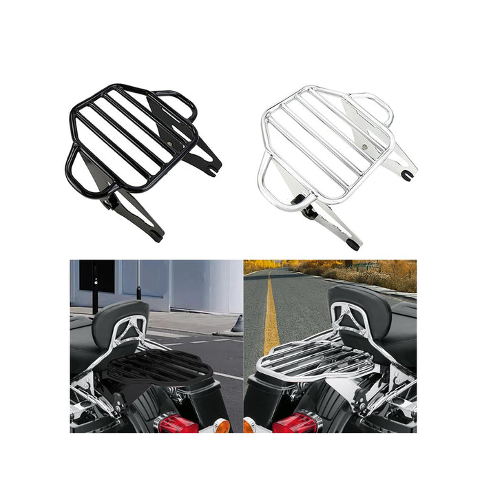 Crofta Detachable Two up Luggage Rack for Harley Davidson Street Glide Touring Black