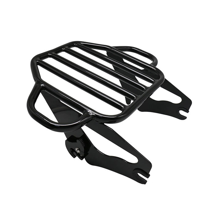 Crofta Detachable Two up Luggage Rack for Harley Davidson Street Glide Touring Black