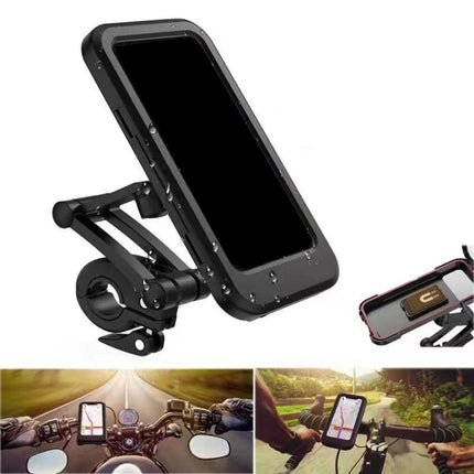 Crofta Water Resistant Navigation Mount Handlebar Rainproof Motorcycle Phone Holder