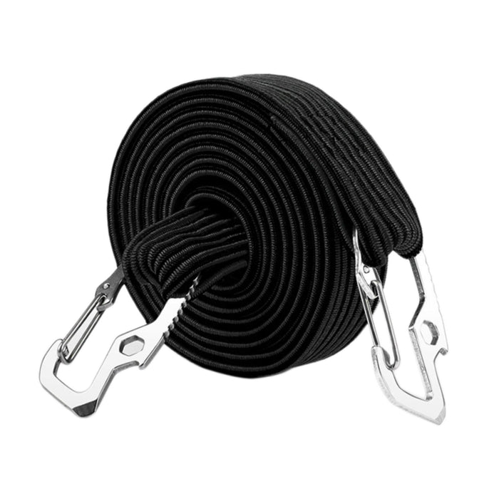 Crofta Elastic Luggage Rope Straps Bungee Cords for Tents, Heavy Objects Latex Core Black 2m