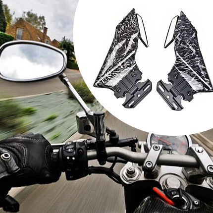 Crofta 2 Pieces Motorcycle Wind Wing Side Mirrors Replacing Easy to Install Generic