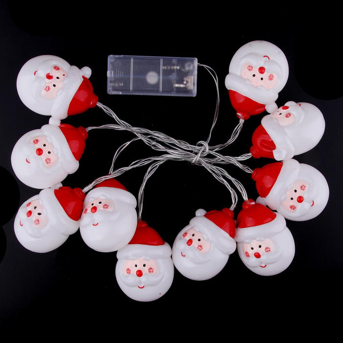 Crofta 1.5Meter 10LED Santa Claus String Fairy Light Christmas Decor Warm White