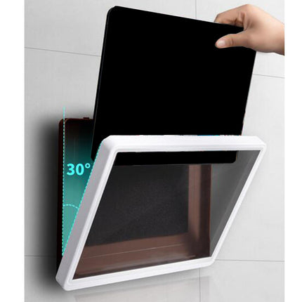 Crofta Waterproof Wall Tablet Holder Punch-Free Shell for Bathroom  Non-Rotating