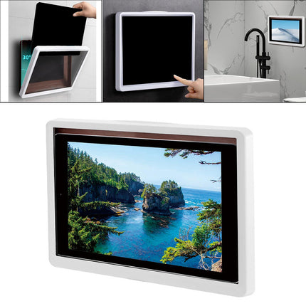 Crofta Waterproof Wall Tablet Holder Punch-Free Shell for Bathroom  Non-Rotating