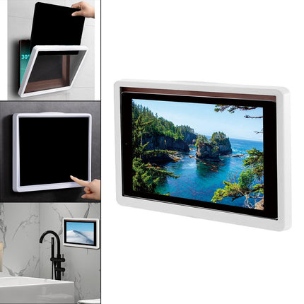 Crofta Waterproof Wall Tablet Holder Punch-Free Shell for Bathroom  Non-Rotating