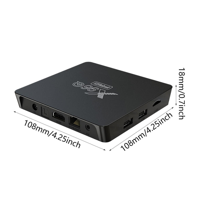 Crofta x96Q Pro TV Box AU Plug Easy to Use TV Top Box for Entertainment Home For 2GB and 16GB