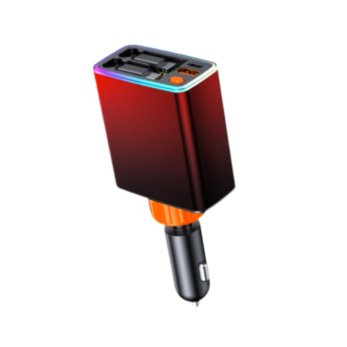 Crofta Crofta  Car Charger Professional Practical High Performance Fast Charging with Light Red