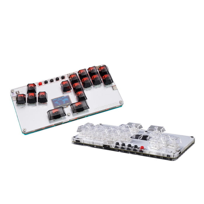 Crofta Mini Stickless Arcade Stick Portable Mini Game Keyboard for Gaming Device PC Black