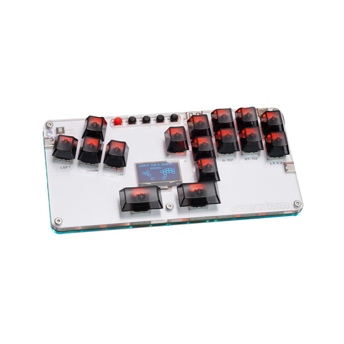 Crofta Mini Stickless Arcade Stick Portable Mini Game Keyboard for Gaming Device PC Black