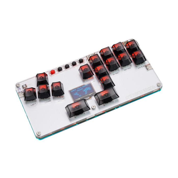 Crofta Mini Stickless Arcade Stick Portable Mini Game Keyboard for Gaming Device PC Black