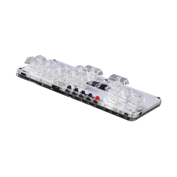 Crofta Mini Stickless Arcade Stick Portable Mini Game Keyboard for Gaming Device PC White