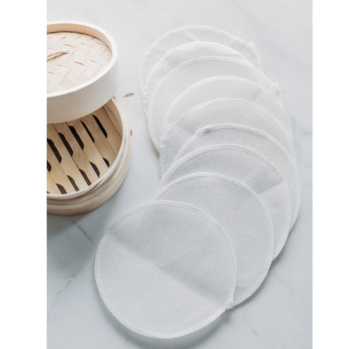 Crofta 10Pcs Cotton Round Steamer Mesh Steamer Pad Reusable Cotton Cheesecloth 14cm