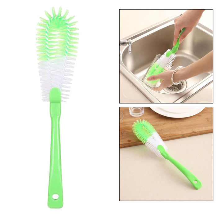 Crofta Crofta  30cm Cleaning Brush Multipurpose Brushes LongWater Bottle Cleaners Green