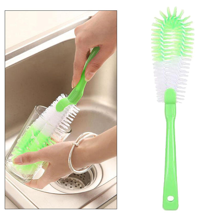 Crofta Crofta  30cm Cleaning Brush Multipurpose Brushes LongWater Bottle Cleaners Green