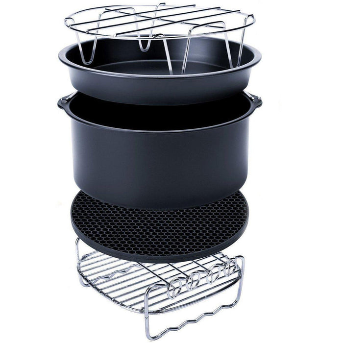 Crofta 12pcs/set 8" Air Fryer Accessories 4.2QT-6.8QT Skewers Rack Baking Papers package 1