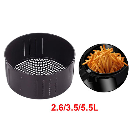 Crofta Air Fryer Replacement Basket Bread Pan Sturdy Baking Tray 2.6L 19x9.3cm