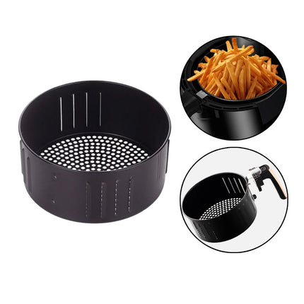 Crofta Air Fryer Replacement Basket Bread Pan Sturdy Baking Tray 2.6L 19x9.3cm