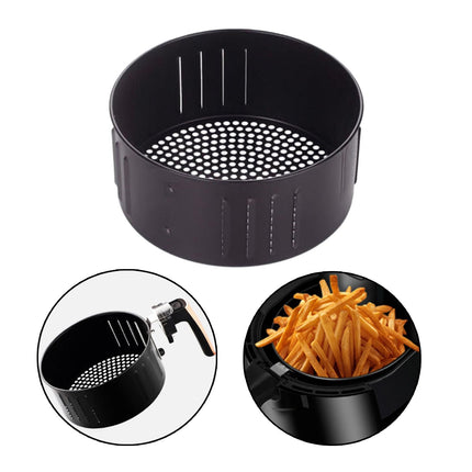 Crofta Air Fryer Replacement Basket Bread Pan Sturdy Baking Tray 2.6L 19x9.3cm