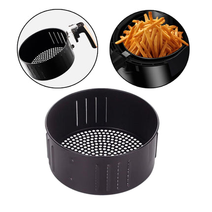 Crofta Air Fryer Replacement Basket Bread Pan Sturdy Baking Tray 2.6L 19x9.3cm