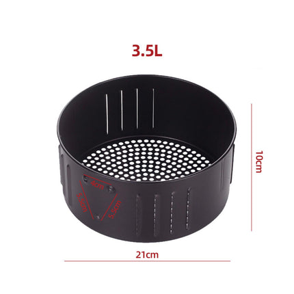 Crofta Air Fryer Replacement Basket Bread Pan Sturdy Baking Tray 3.5L 21x10cm