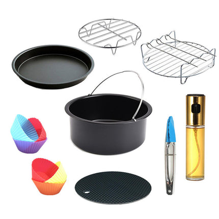 Crofta 13Pcs Air Fryer Accessories Non Stick for BBQ Baking Cooking  6inch