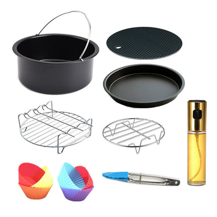 Crofta 13Pcs Air Fryer Accessories Non Stick for BBQ Baking Cooking  6inch