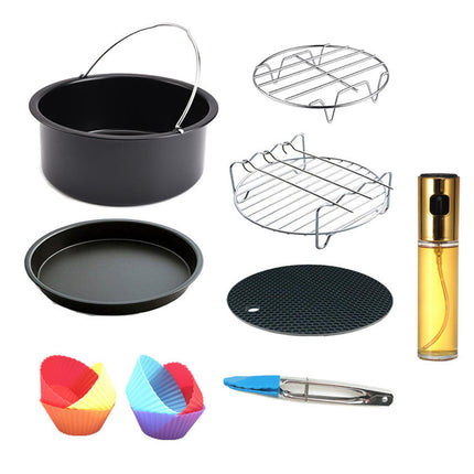 Crofta 13Pcs Air Fryer Accessories Non Stick for BBQ Baking Cooking  6inch