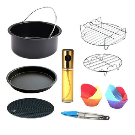 Crofta 13Pcs Air Fryer Accessories Non Stick for BBQ Baking Cooking  6inch