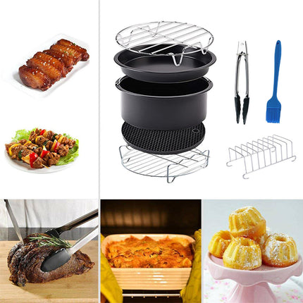 Crofta Air Fryer Accessories Food Tongs Non Stick Air Fryer Liners for Barbecue 8in