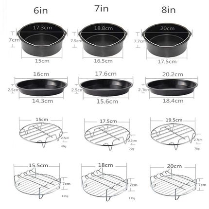 Crofta Air Fryer Accessories Food Tongs Non Stick Air Fryer Liners for Barbecue 8in