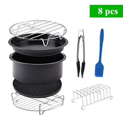 Crofta Air Fryer Accessories Food Tongs Non Stick Air Fryer Liners for Barbecue 8in