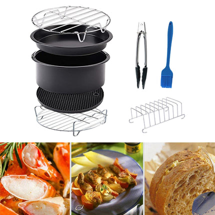 Crofta Air Fryer Accessories Food Tongs Non Stick Air Fryer Liners for Barbecue 8in