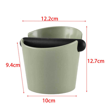 Crofta Durable Coffee Equipment Slag Bucket for Household Shop Espresso Maker Accs Gray Green 0.55L