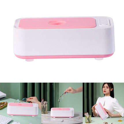 Crofta Ultrasonic Cleaner Low Noise Household 400ml for Jewelry Earrings Dentures